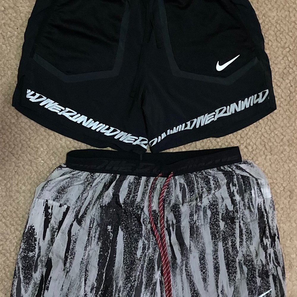 Nike Mens Run Wild Running Shorts Lot (2)
